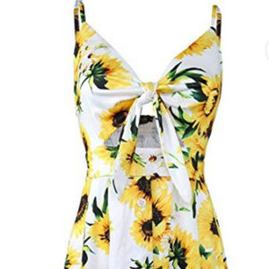 Tie front tank top dress